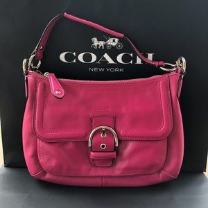 Coach Campbell Leather Small Convertible Hobo